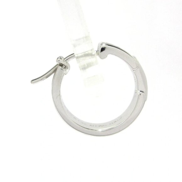 Auth TIFFANY & Co. Atlas - 18K White Gold Diamond Earrings - Picture 5 of 5